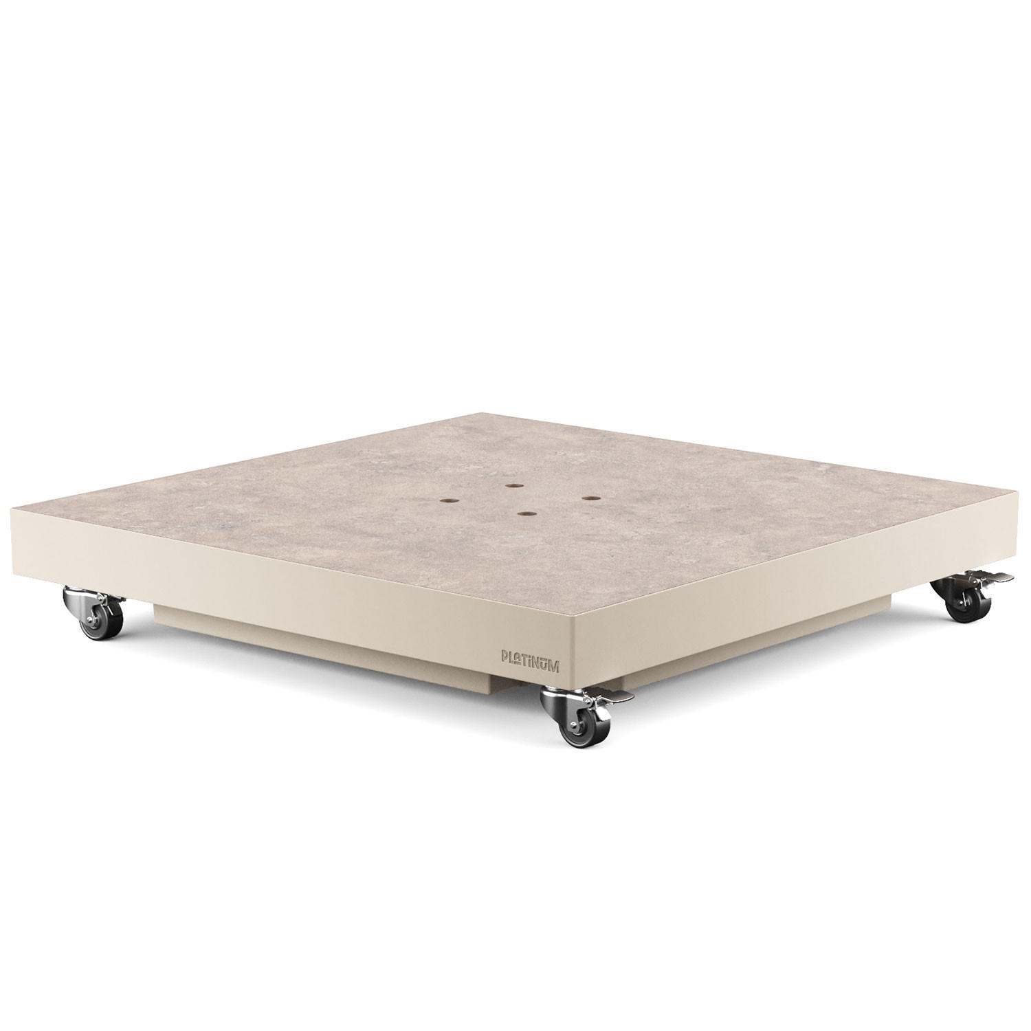 SCHIRMSTÄNDER Sonnenschirmständer Ceramic mit Sand befüllbar 90 kg - Creme, Metall (81/81cm) - Platinum