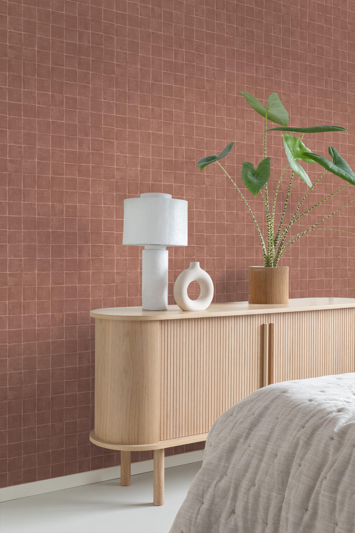 TAPETE Fliesenmuster 50 x 900 cm - Braun, Papier (50/900cm) - Origin Wallcoverings