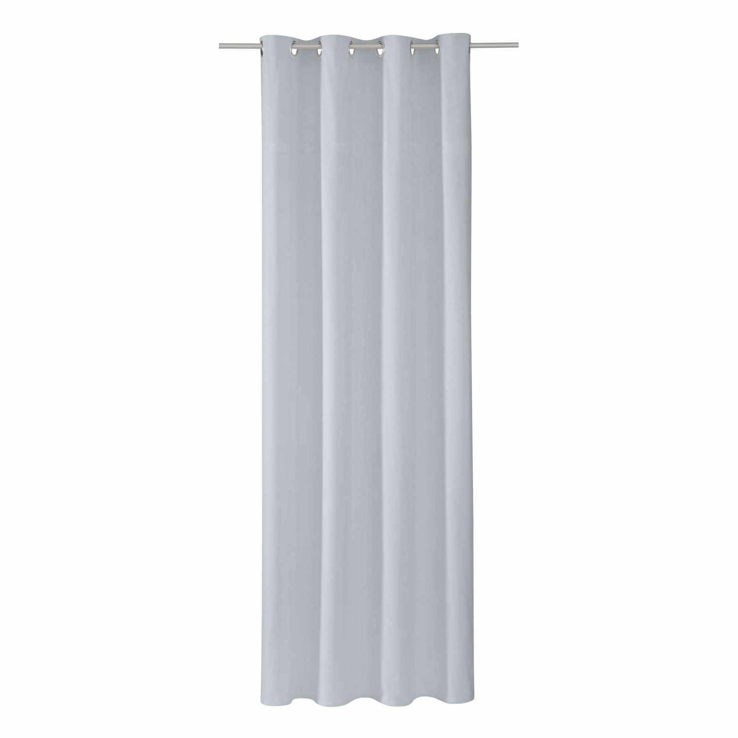 ÖSENVORHANG DOVE Blickdicht - Silberfarben, Textil (140/0.5/245cm) - Tom Tailor