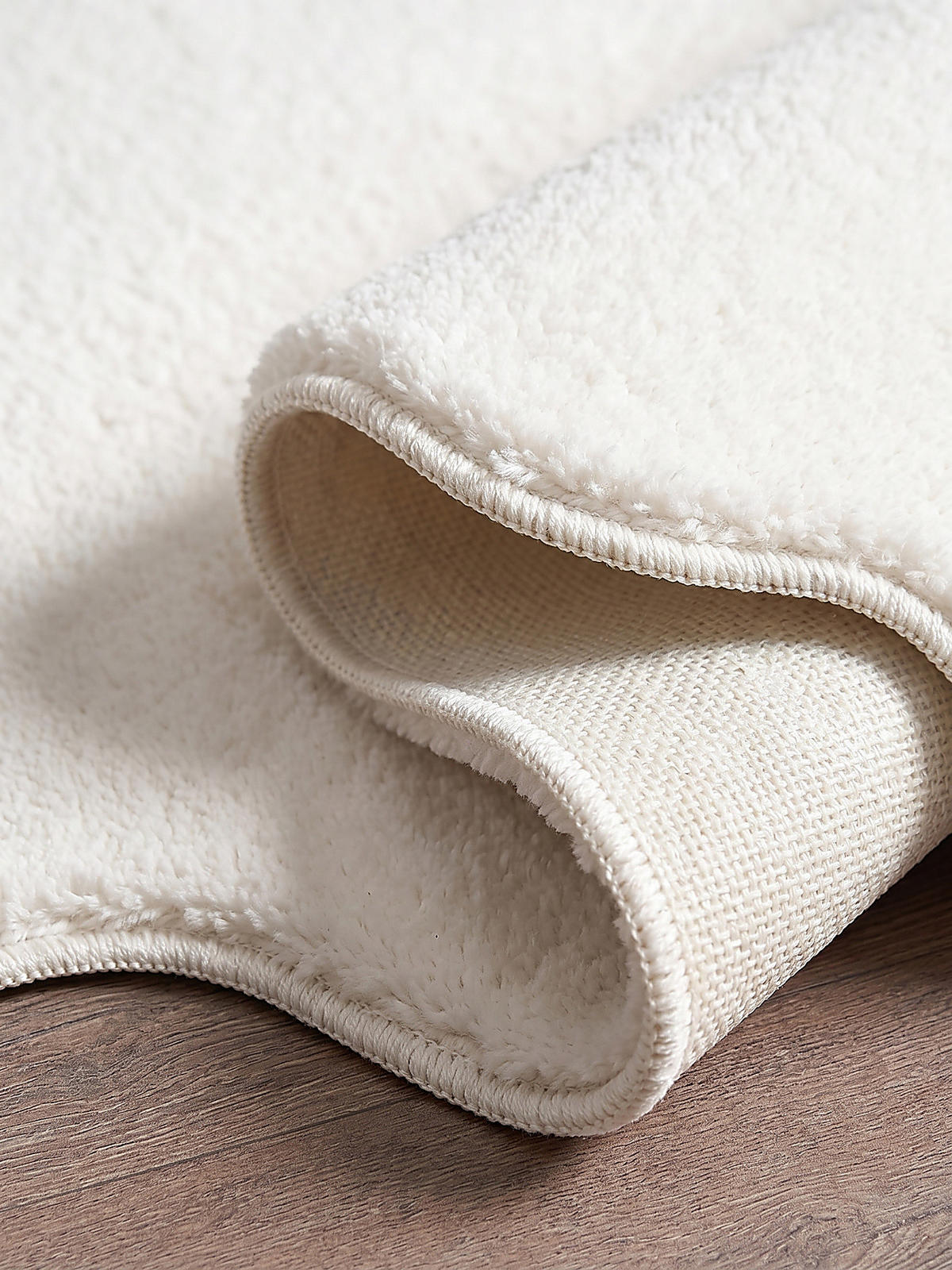 HOCHFLORTEPPICH Antirutsch Uni TIRSO Polyester Creme 140 x 200 cm - Beige, Textil (140/200cm) - KADIMA DESIGN