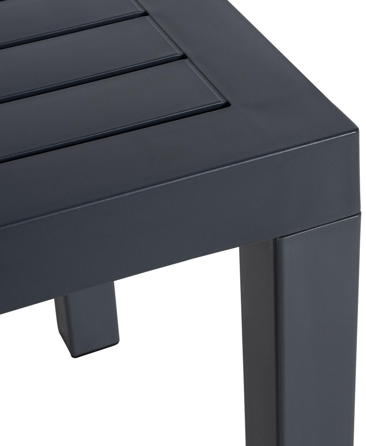 BEISTELLTISCH eckig 45/45/45 cm Kunststoff dunkelgrau - Dunkelgrau, Kunststoff (45/45/45cm) - CLP