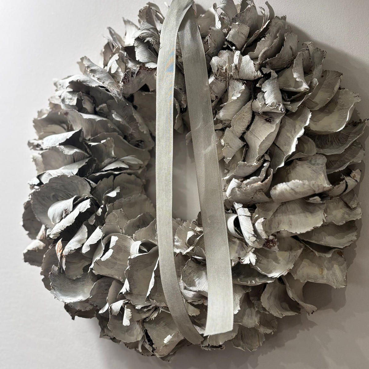 TROCKENBLUMEN Palmblütenkranz Grau - Grau, Naturmaterialien (5cm) - Lykke & You