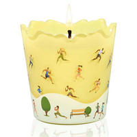 DUFTKERZE Gardenie-Jasmin Sojawachs 160g 30 Std. Brenndauer - Gelb, Glas (8.5cm)