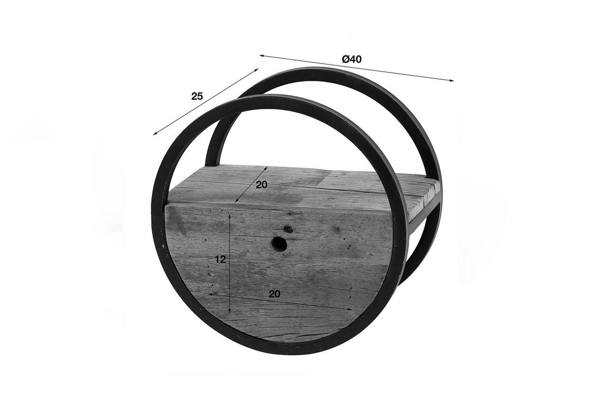 WANDREGAL RADEL Holz - Braun, Holz (40/40/25cm) - KAWOLA
