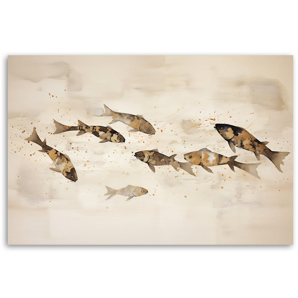 KUNSTDRUCK Beige 90/60 cm - Beige, Textil (90/60cm) - KUNSTLOFT