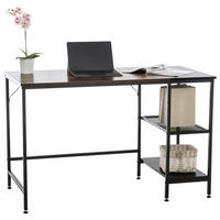 SCHREIBTISCH 120/60/76 cm Holz schwarz/braun - Schwarz/Braun, Holz/Metall (60/120/76cm) - CLP