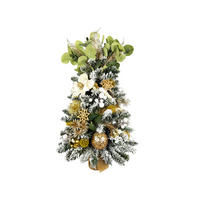 LAALU WEIHNACHTSBAUM geschmückt künstlich NEGATIVE CHAMPAGNE 60 cm mit LED-Beleuchtung IN FLOWER - Champagner/Goldfarben, Kunststoff (60cm) - LAALU
