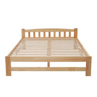 HOLZBETT 140/200 cm aus Massivholz Natur – mit Kopfteil inkl. Lattenrost - Naturfarben, Holz (140/200cm) - BEAOK