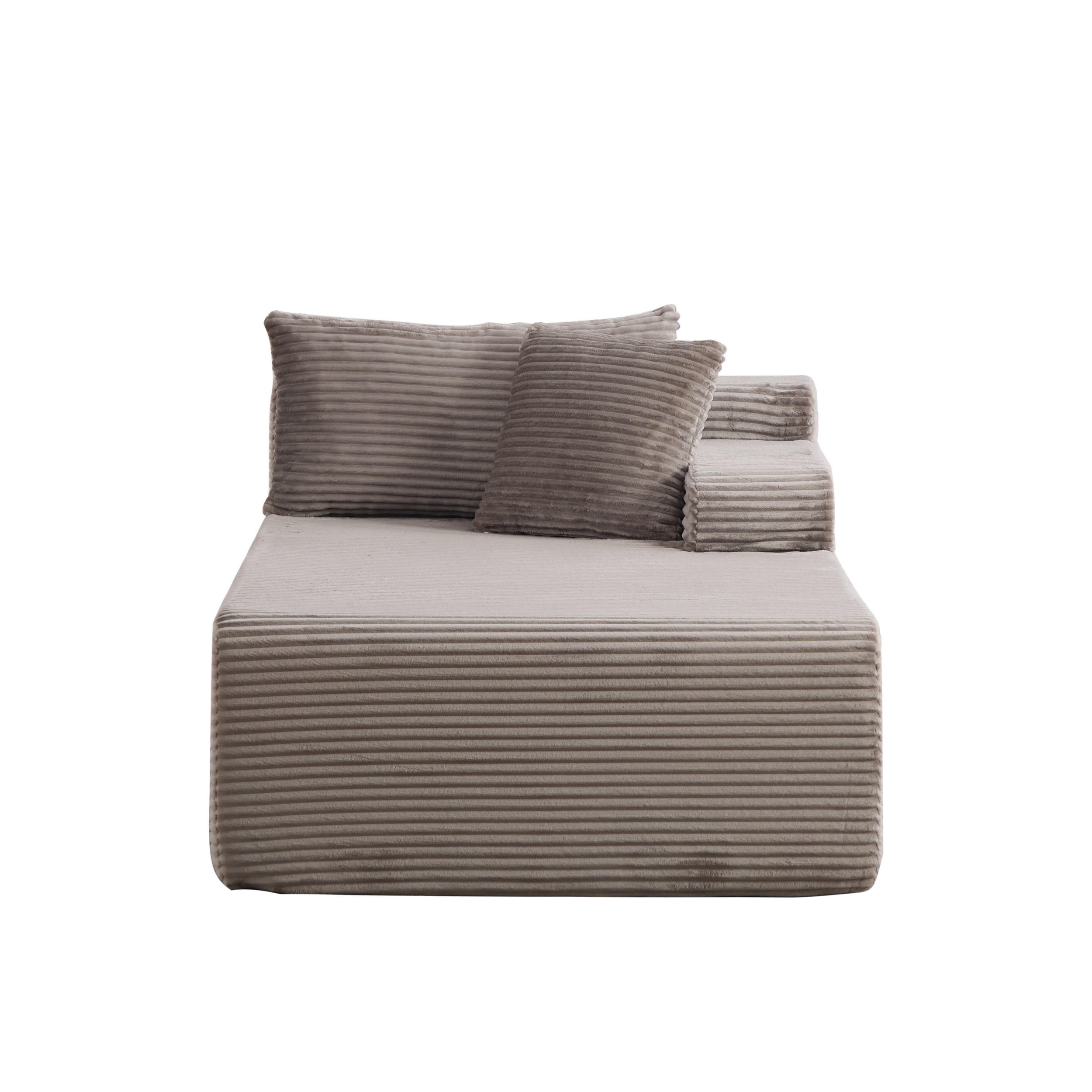 SOFAELEMENT 174/100/74.5 cm Grau mit rutschfestem Boden - Grau, Textil (100/74.5/174cm) - Oxeza