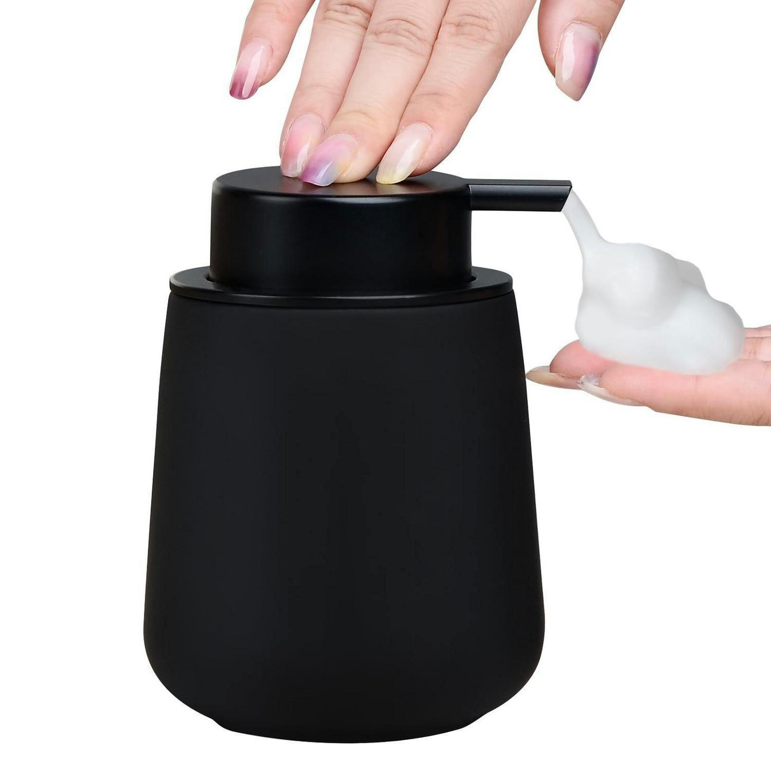 SEIFENSPENDER Keramik Schwarz Matt 350ml - Schwarz, Keramik (9/12/9cm)