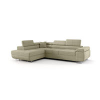 ECKSOFA Monaro Mit Schlaffunktion - Hellbraun, Holzwerkstoff/Textil (275/202cm) - Fun Möbel