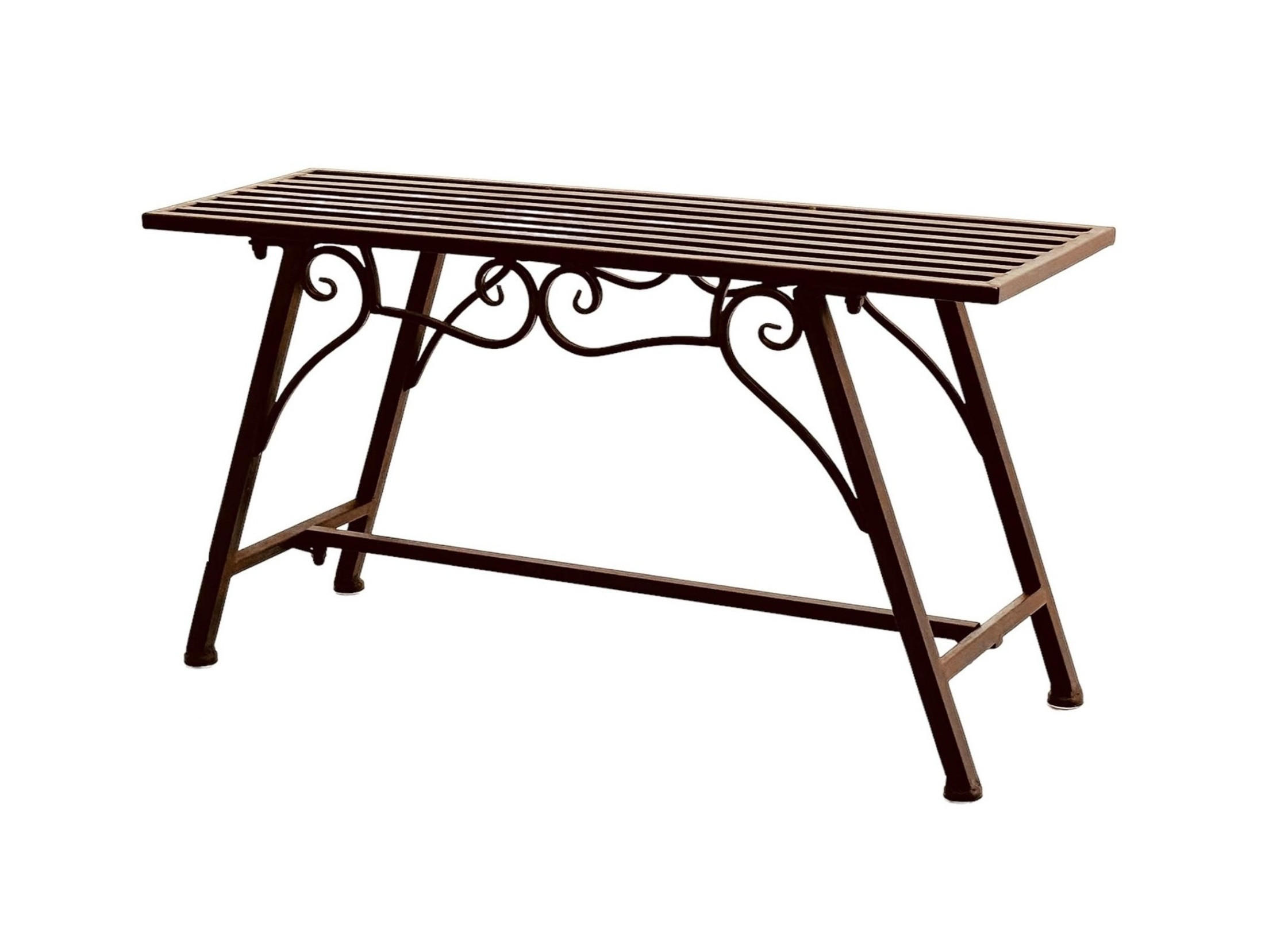 GARTENBANK Metall Braun 83/27/45 cm - Braun, Metall (83/45/27cm) - DanDiBo