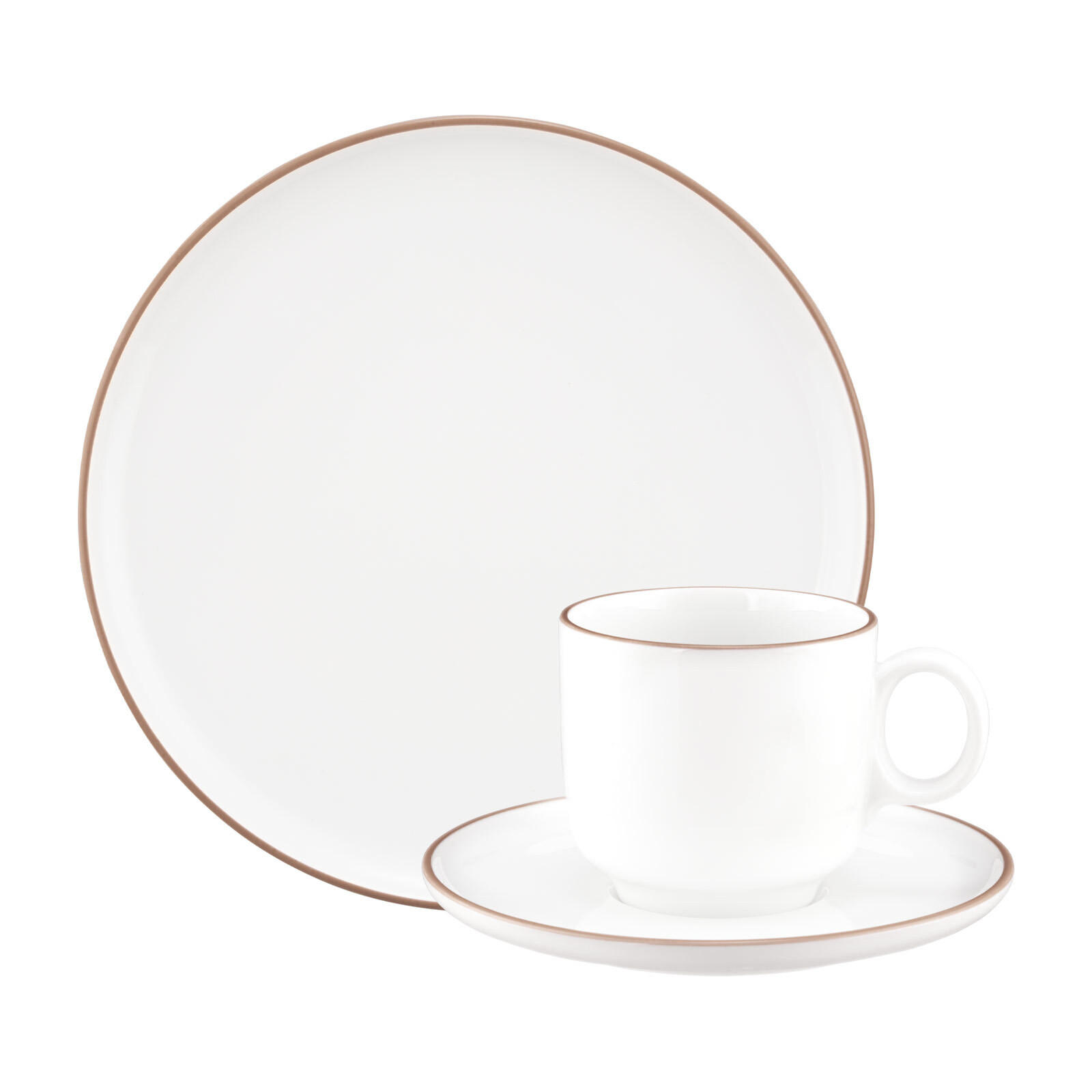 KAFFEESERVICE Sento Home Pure Lines Cocoa Brown 18-tlg. - Hellbraun, Keramik (2/2/2cm) - Seltmann Weiden