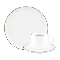 KAFFEESERVICE Sento Home Pure Lines Cocoa Brown 18-tlg. - Hellbraun, Keramik (2/2/2cm) - Seltmann Weiden