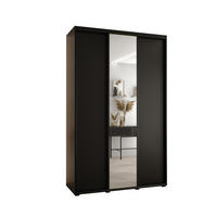 SCHWEBETÜRENSCHRANK 235,2/150/60 3-türig - Schwarz, Holz/Metall (150/235/60cm) - Abiks Möbel