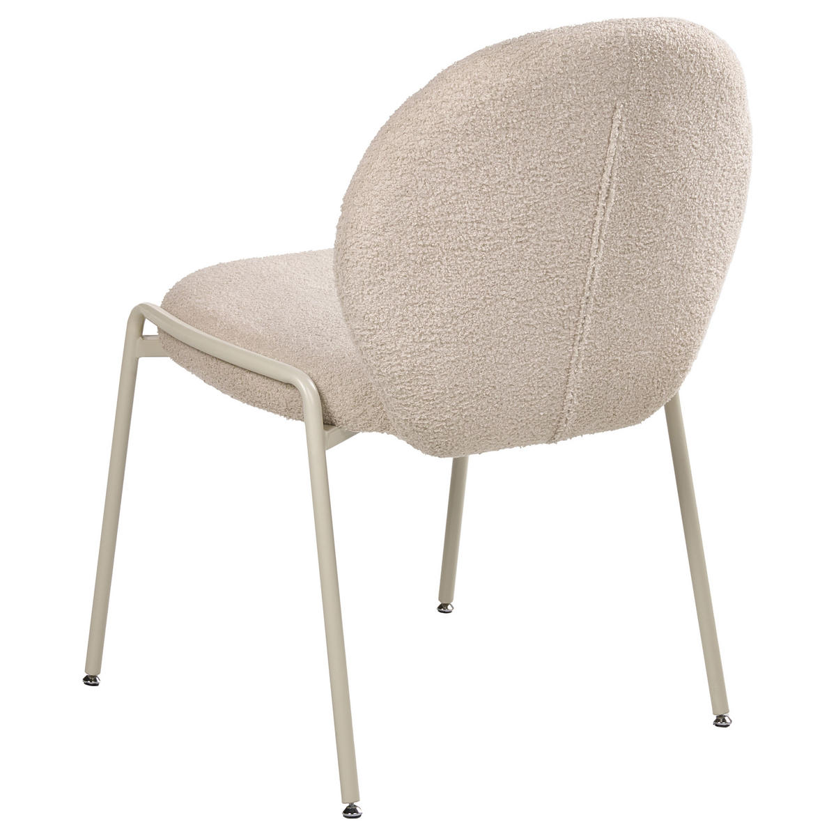 ŽIDLE sada 2 ks Bouclé Světle béžová Ellie - béžová, textil (56/83/65cm) - Beliani