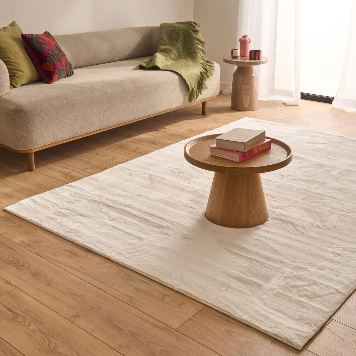 TEPPICH uni ultra weich weiß Nube 120x160cm - Weiß, Textil (120/160cm) - Nazar Rugs