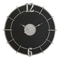 WANDUHR Glam Ø 60 cm - Schwarz, Holzwerkstoff (60/60/4.5cm) - Mauro Ferretti