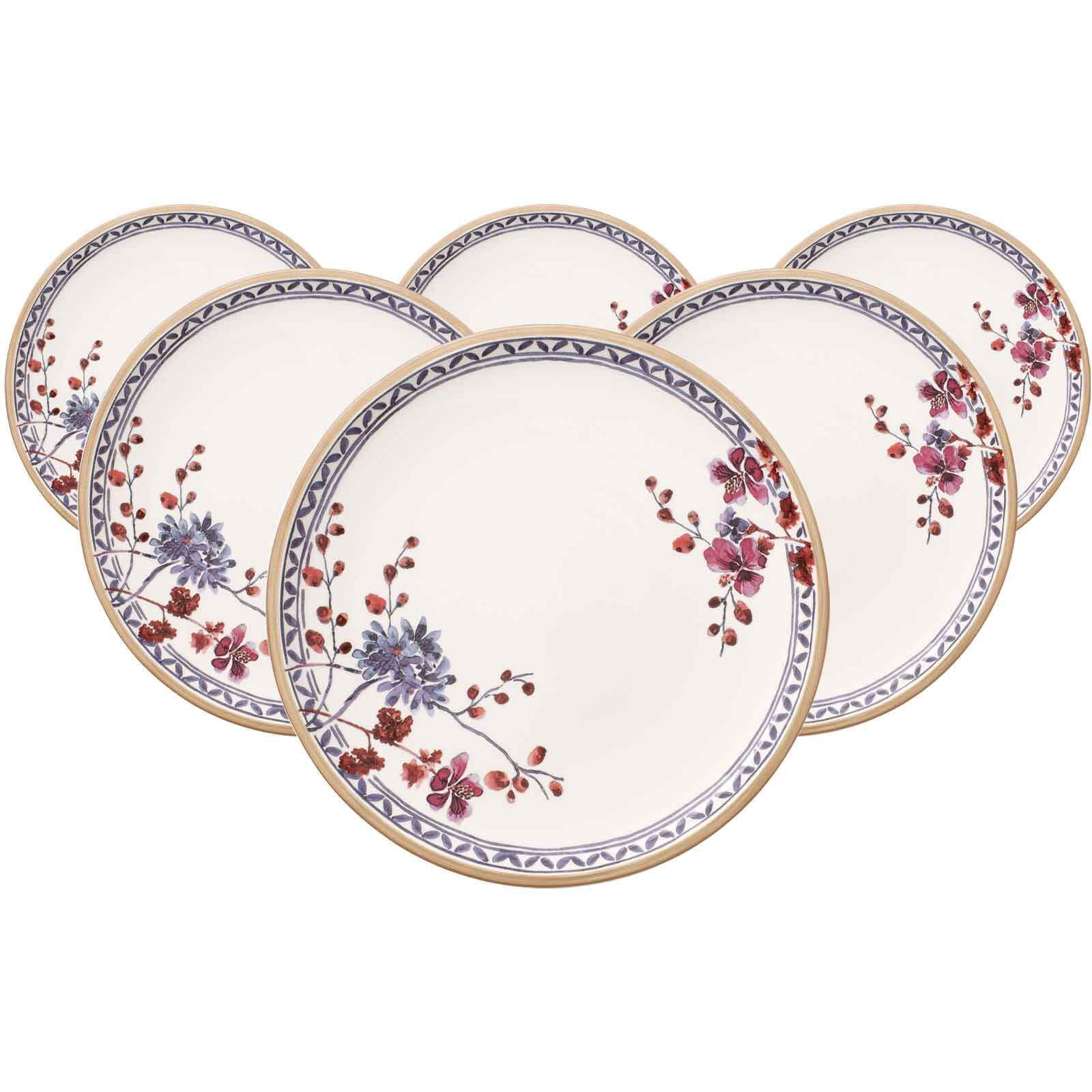 Villeroy & Boch Signature Avarua Speiseteller, 27 Cm - Weiß/bunt Mit Botanischem Dekor, Spülmaschinenfest