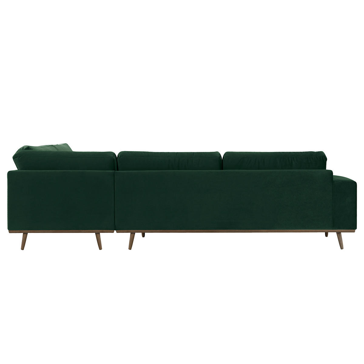 ECKSOFA mit Ottomane - Eichefarben/Grün, Eichenholz/Textil (287/219cm) - home24