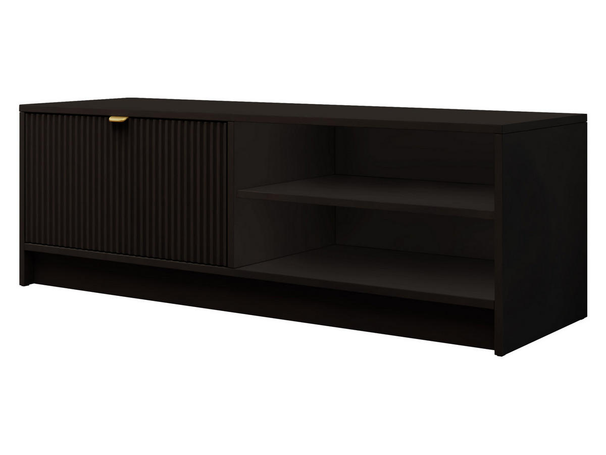 TV-ELEMENT Tireno - Goldfarben/Schwarz, Holzwerkstoff/Metall (120/40/40cm) - MIRJAN24