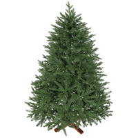 WEIHNACHTSBAUM künstlich 180 cm Christbaum mit 713 Zweigen, Kiefernholzsockel - Grün, Kunststoff (180cm) - HOMCOM