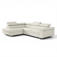 ECKSOFA Jade Mit Schlaffunktion - Beige, Holzwerkstoff/Textil (202/275cm) - Fun Möbel