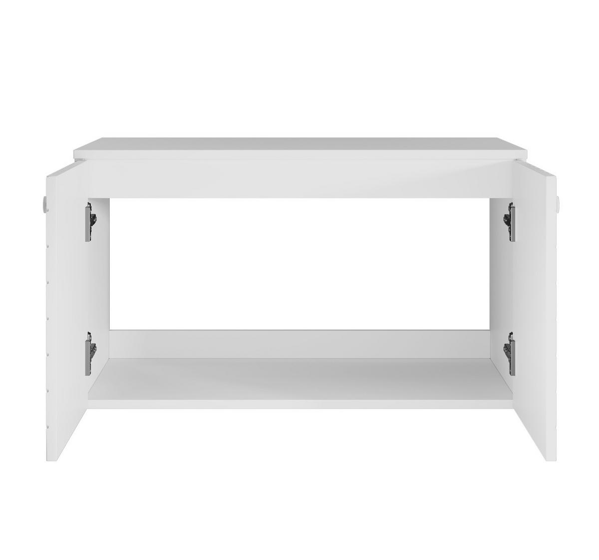 WASCHBECKENUNTERSCHRANK Orlando 2 Türe Weiß Matt - 80 x 47 x 61 cm - Weiß, Holz (80/46/44cm) - Badplaats