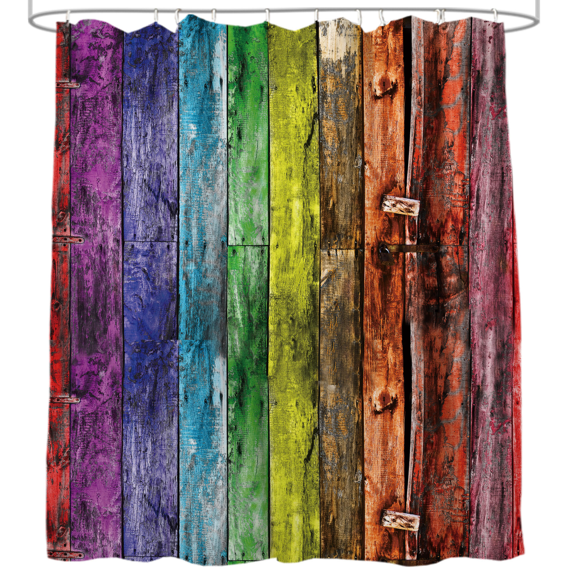 DUSCHVORHANG Rainbow 180 x 200 cm - Rot, Textil (180/200cm) - Sanilo