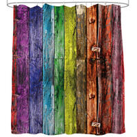 DUSCHVORHANG Rainbow 180 x 200 cm - Rot, Textil (180/200cm) - Sanilo