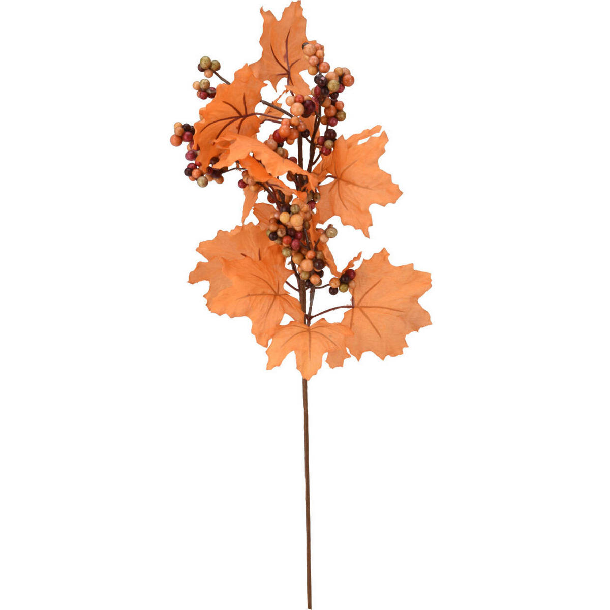 DEKORATIVER ZWEIG Herbstblätter 60 cm - Orange, Kunststoff (7.5/60/18cm) - Home Styling Collection