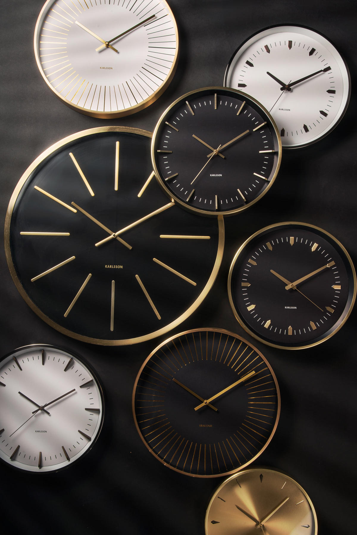 WANDUHR Arrow Batons Gun metal Ø35 cm - Braun, Metall (35/35/4.5cm) - Karlsson