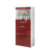 VITRINE Almada Front in Bordeaux Hochglanz - Bordeaux, Holzwerkstoff (53/125/30cm) - Vladon