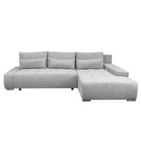 ECKSOFA Bloom mit Bettkasten und Schlaffunktion L-Form - Hellgrau, Textil (267/185cm)