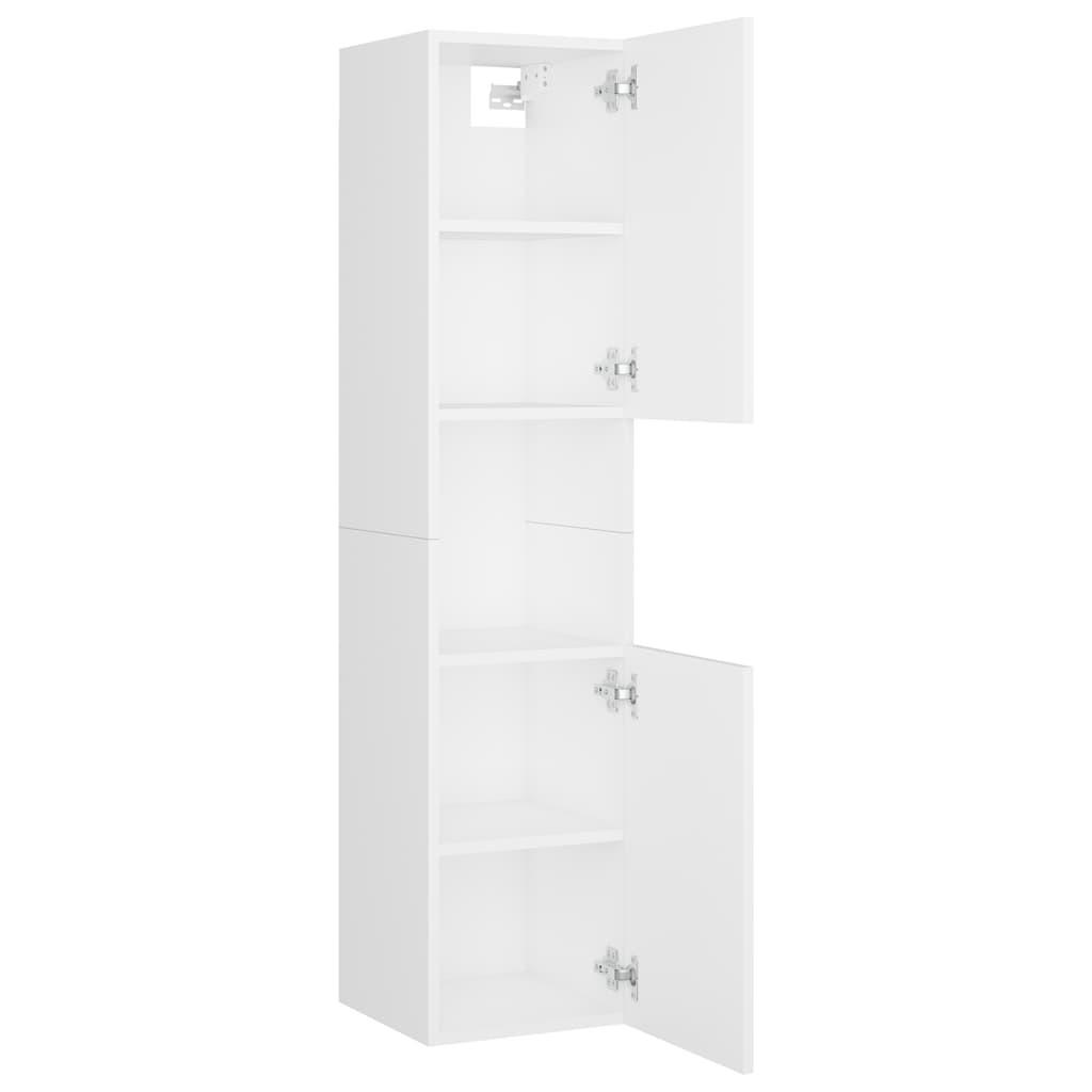 vidaXL Badezimmerschrank Weiß 30x130x30 cm