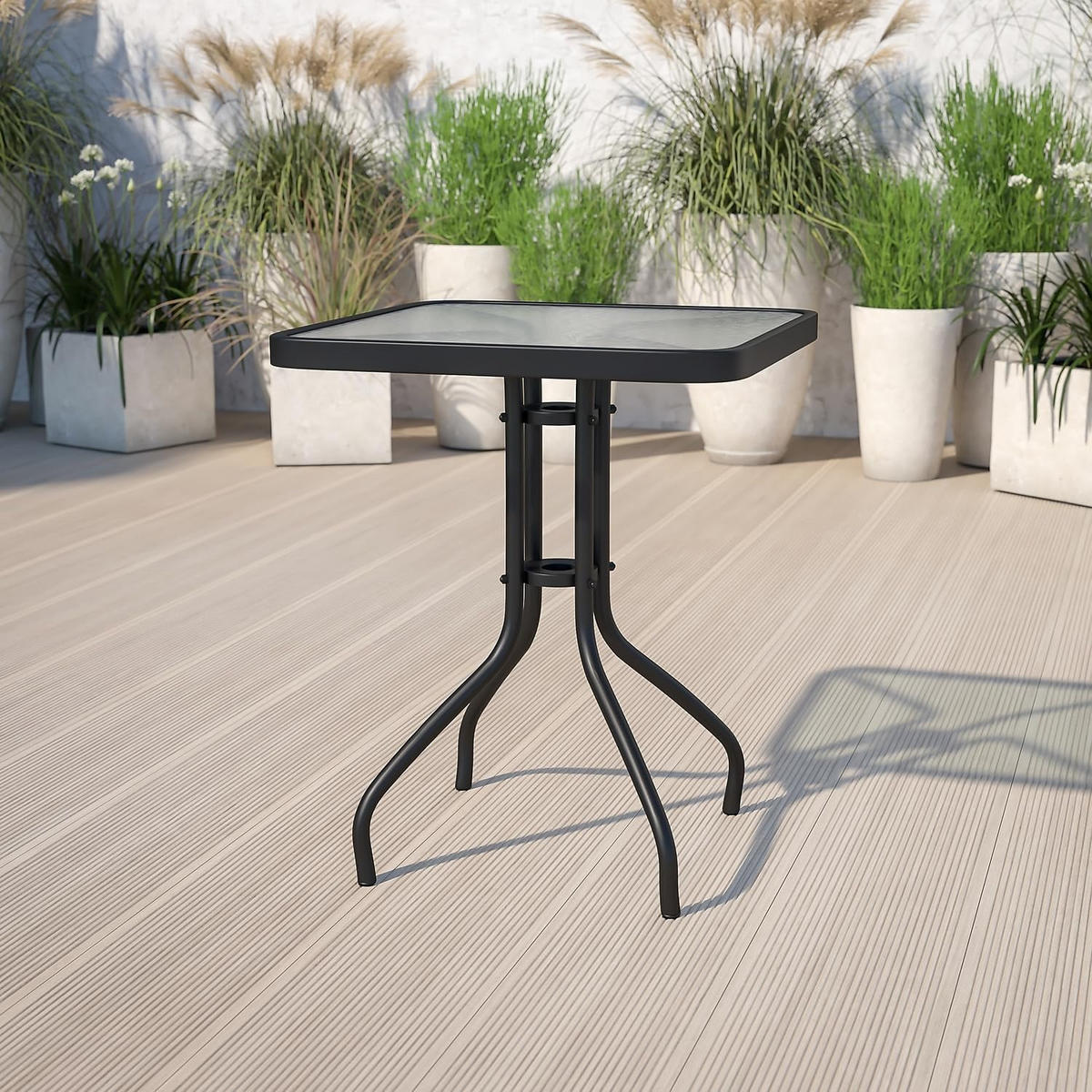 GARTENTISCH quadratisch 60cm - Transparent, Metall (60/60/70cm) - Mat-Haus
