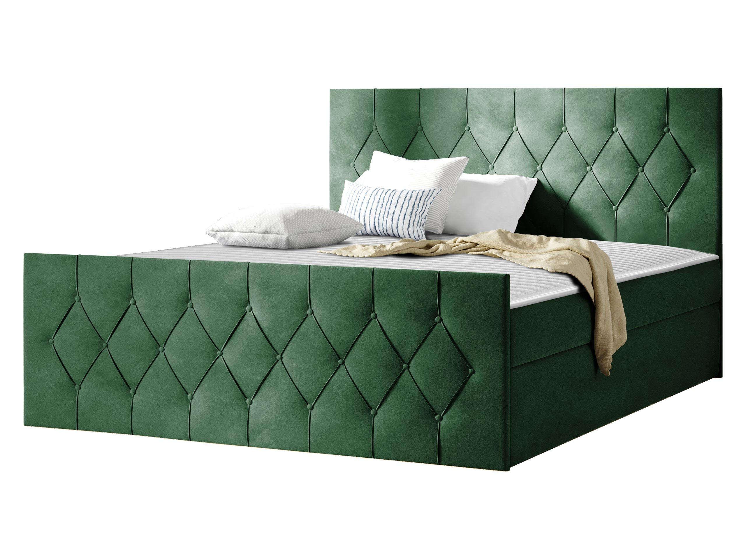 BOXBETT Sky Lux - H3 - Grün, Holz (180/200cm) - MIRJAN24
