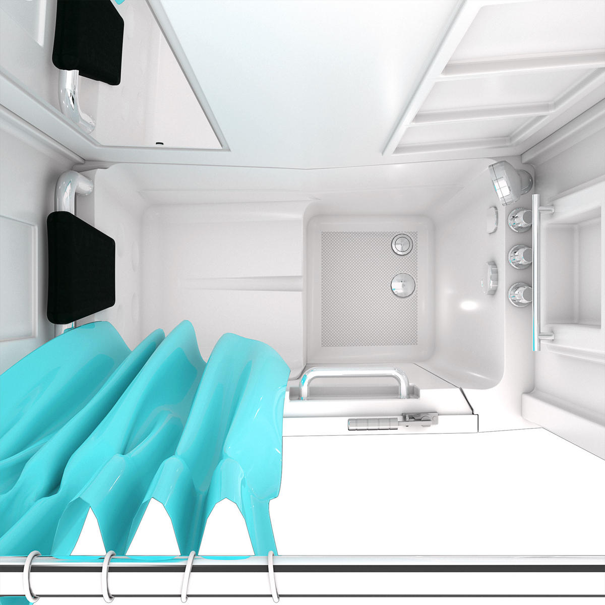 SENIOREN Dusche Sitzwanne Tür Seniorenwanne S08D-B-L - Weiß, Glas/Kunststoff (110/68/205cm) - AcquaVapore by Sandra Jentho