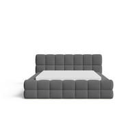 POLSTERBETT 180x200 mit Bettkasten, Lattenrost und Kopfteil, Eleganter Bouclé-Stoffbezug Dunkelgrau - Dunkelgrau, Holz (180/200cm) - Chilly
