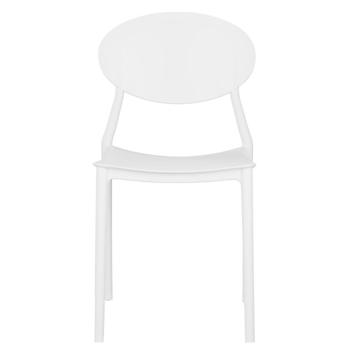 GARTENSTUHL 4er-Set Kunststoff Weiß - Weiß, Kunststoff (41/80/51cm) - Homestyle4u