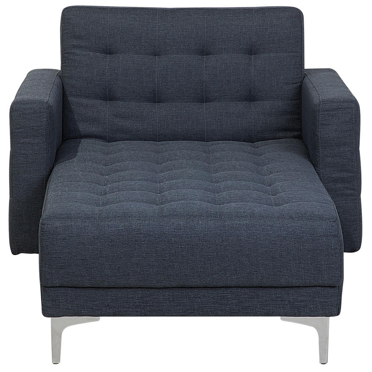 CHAISELONGUE Polsterbezug dunkelgrau/silber Aberdeen - Dunkelgrau/Silberfarben, Textil (107/83/168cm) - Beliani