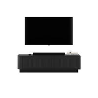 TV komoda Aurora mat crna 140 cm s postoljem - crna, drvni materijal (140/37/35cm) - Meble Lindner