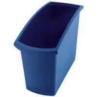 PAPIERKORB Rechteckiger Kunstoff 18 Liter 34,5x19,4x45 cm Blau - Blau, Metall (19.4/34.5/45cm) - PROREGAL