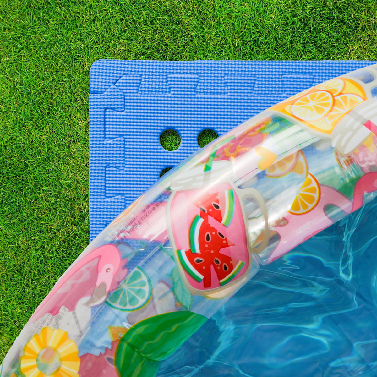 POOLMATTEN 11,2m² 32 EVA Matten 62 cm Blau - Blau, Kunststoff (62/62cm) - eyepower
