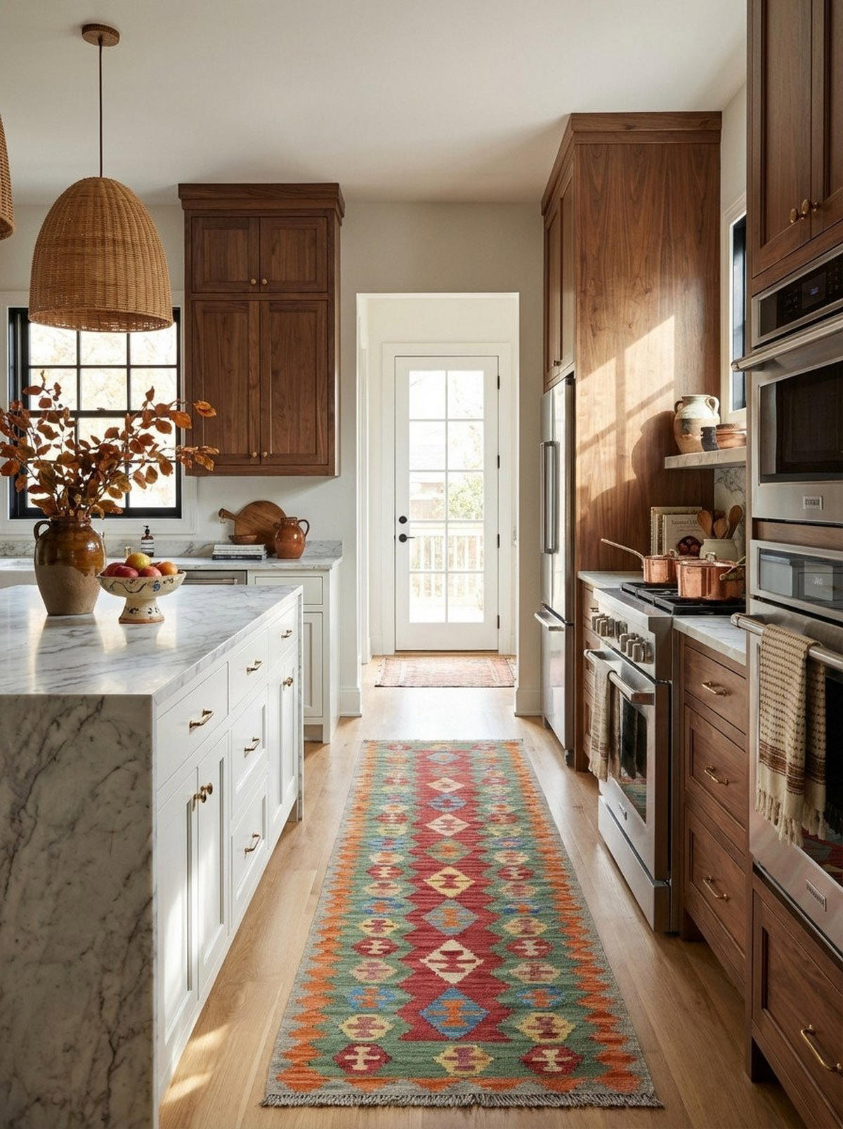 HANDWEBTEPPICH Kelim Gashgai Rot 246/61 cm Schurwolle - Rot, Textil (61/246cm) - Looma