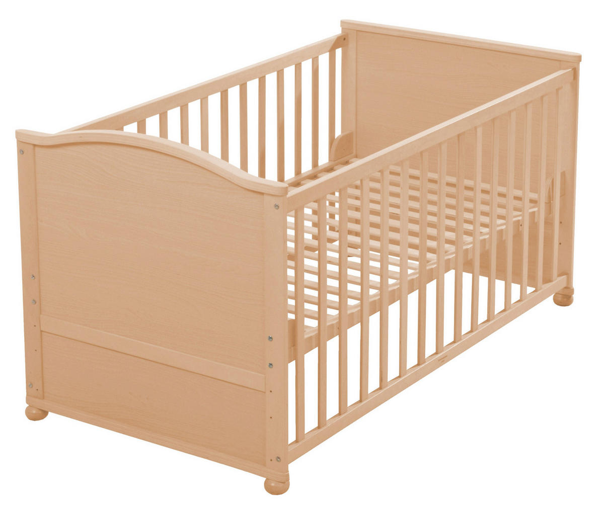 BABYBETT natur - Naturfarben, Holzwerkstoff (70/140cm) - Roba
