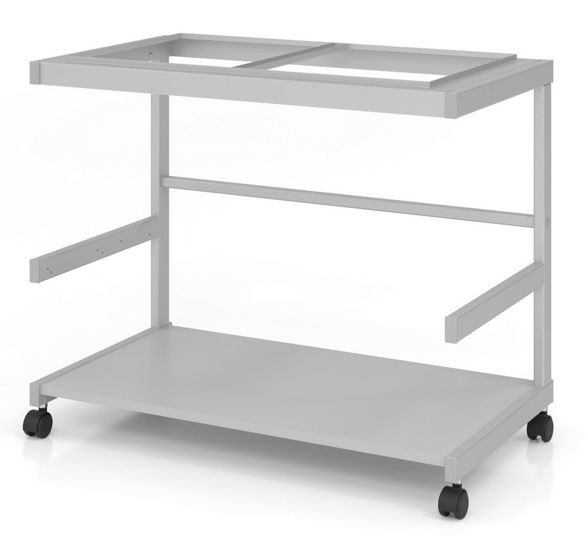 BÜROWAGEN auf Rollen 43/81/67 cm in Grau - Grau, Metall (81/67/43cm) - bümö