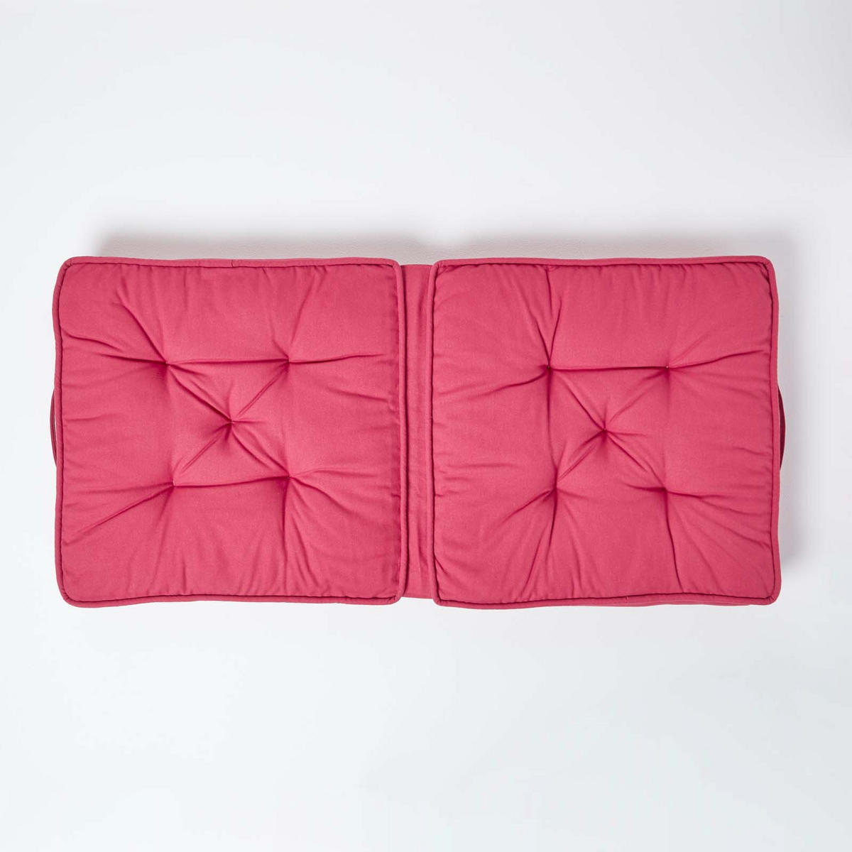 REISEKISSEN rot 50/50/10 cm – Klappkissen Baumwolle - Rot, Textil (50/50/12cm) - Homescapes