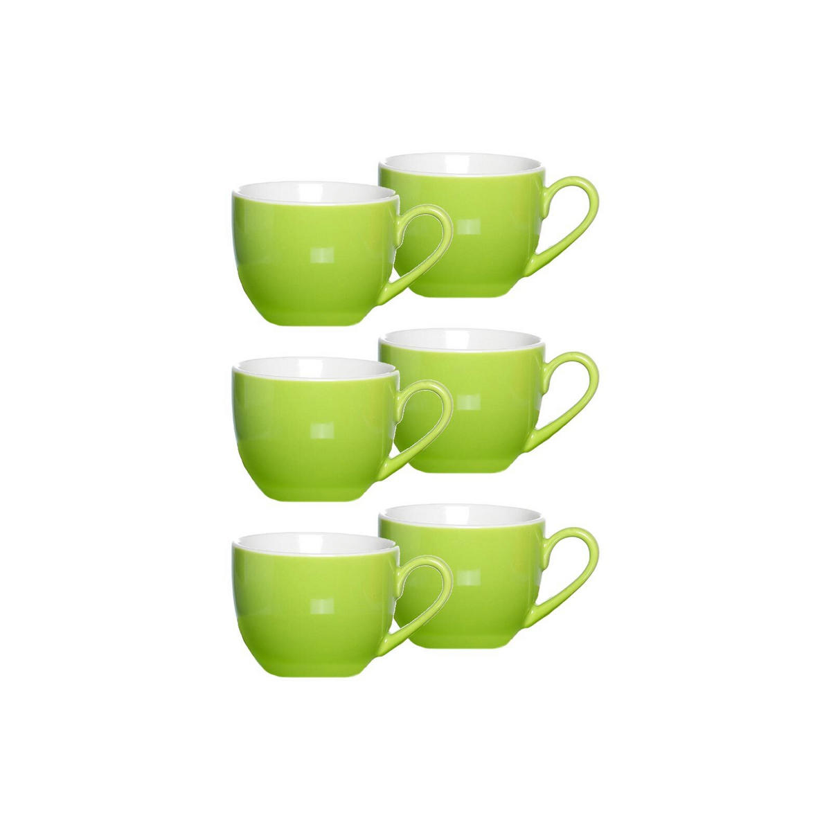 ESPRESSOTASSEN Doppio Grün 80 ml 6er Set - Grün, Keramik (0.08L) - Ritzenhoff Breker