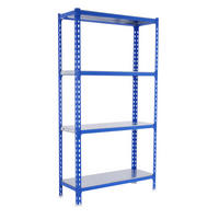 SCHWERLASTREGAL Mid Metal Shark HxBxT 150 x 90 x 40 cm Fachlast 180 kg Blau-Verzinkt - Blau, Metall (90/150/40cm) - PROREGAL